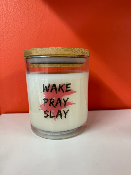 Wake Pray Slay Candle