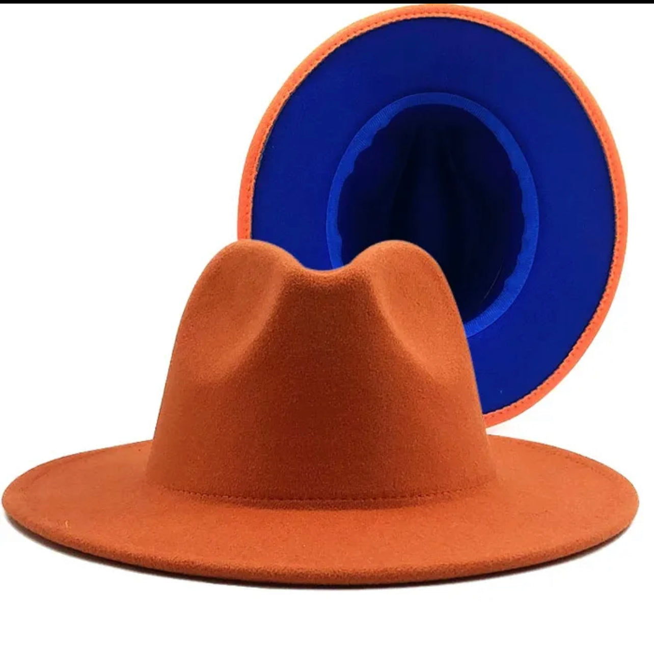 Large Two-Toned Fedora Hats